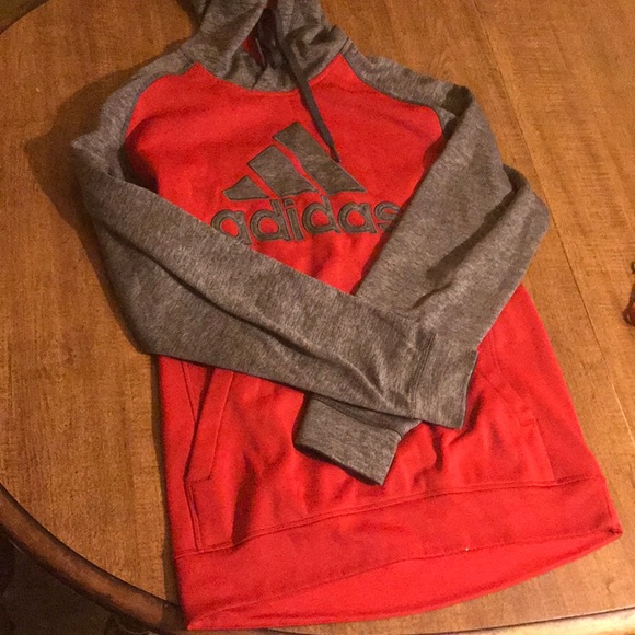 Adidas Jacket size Medium; gray and burgundy - Picture 1 of 10